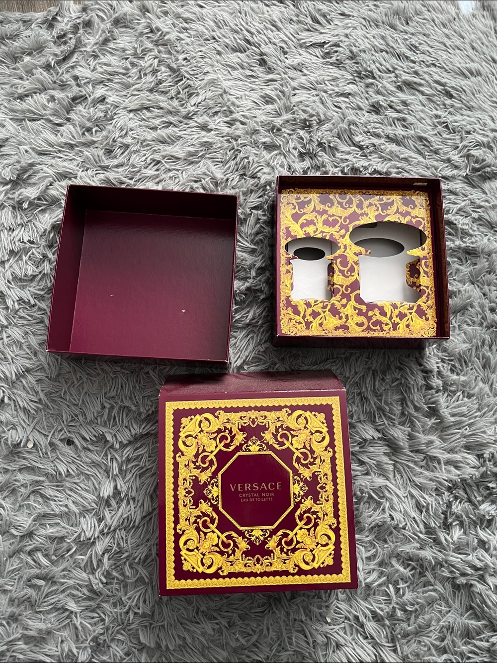Versace Burgundy and Gold Decorative Accessory Box *just the box* No perfume!